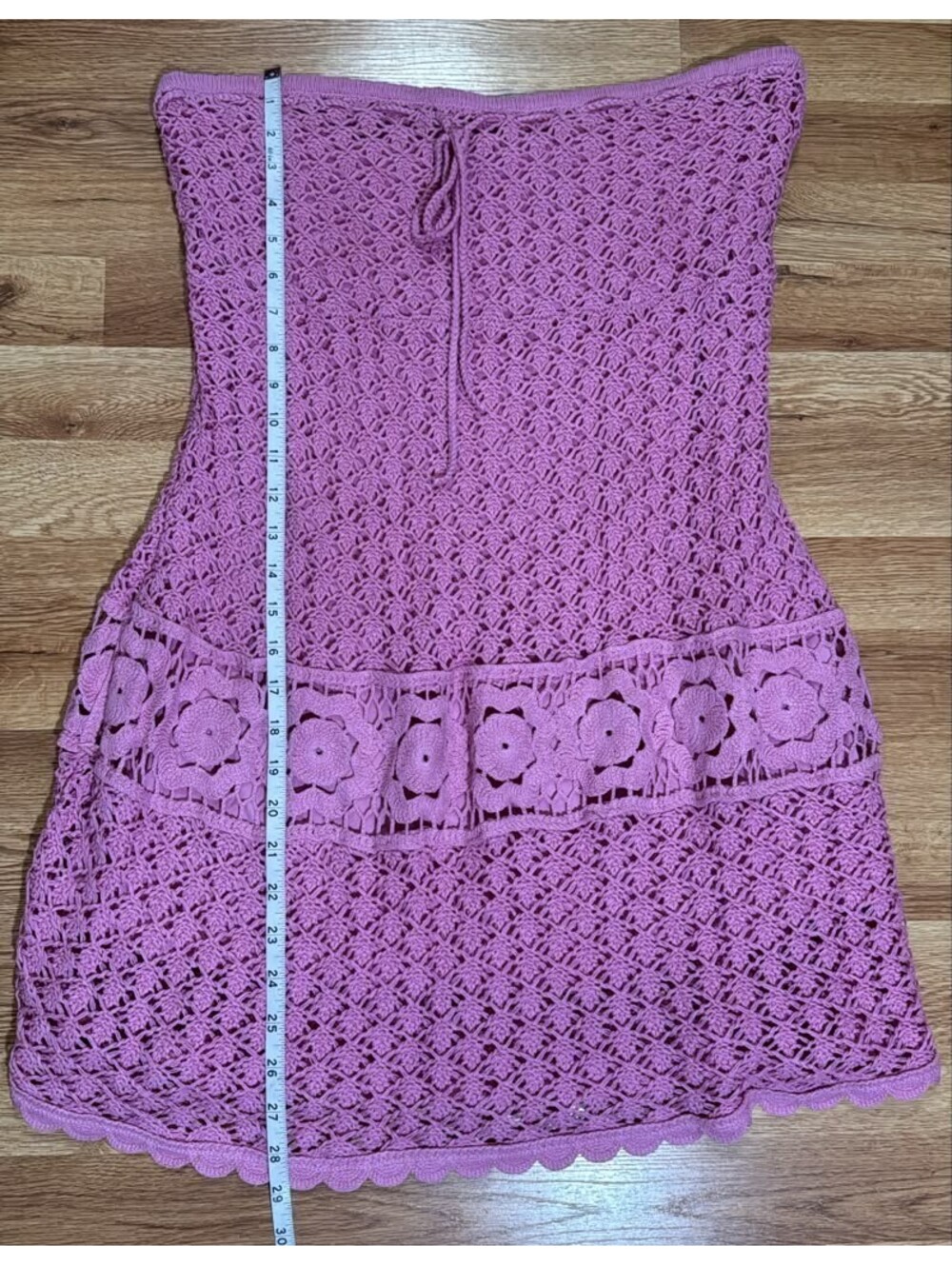 Wild Fable Crochet Mini Dress – Pink Floral Pattern Size XXL